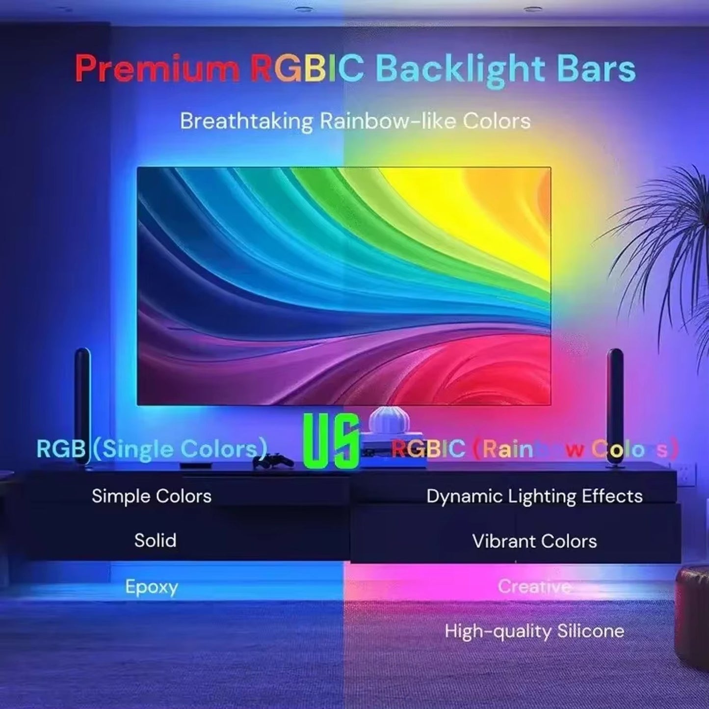 XSmart TV Backlight with (Camera Sensor) - Sync via Camera & App Control